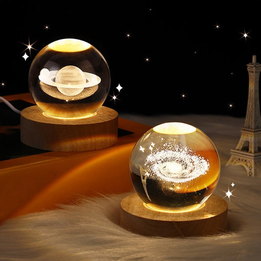 Enchanting Luminous Crystal Ball Ambient Projection Light Decor